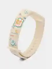 Кремовый ремешок для Xiaomi Mi Band 3/4/5/6/7 с рисунком