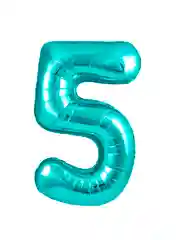 Бирюзовый воздушный Шар (40/102 см) Цифра разные цвета