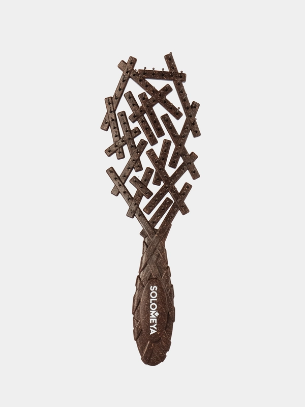 Био-расческа для волос Solomeya из кокосового волокна/ Bio Nest Brush Coconut Husk, 1 шт