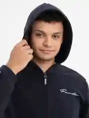 Черный спортивный костюм мужской, на флисе с капюшоном