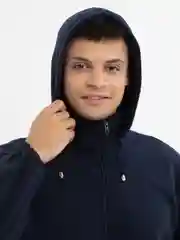 Серый меланж толстовка на молнии