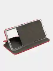 Алый чехол-книга Infinix 12Vip с кармашком для карт и подставкой