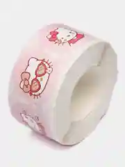 Розовый наклейки новогодние, поощрительные, детские, для творчества в рулоне,стикеры 500 шт