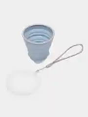 Голубой стакан металлический, складной, стопка, кружка, набор туриста