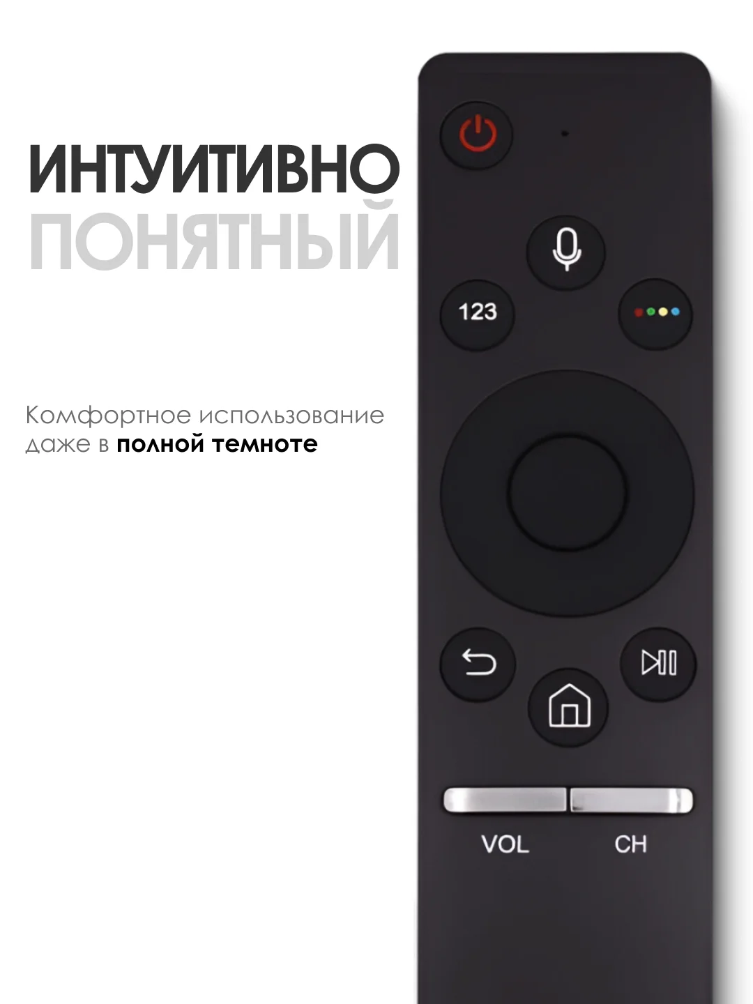 Универсальный голосовой пульт ду Samsung Smart TV pduspb для телевизора (Самсунг Смарт ТВ)