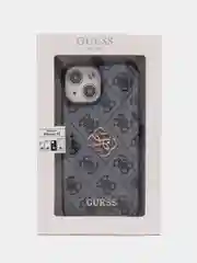 Синий чехол Guess PU leather для iPhone 15 из экокожи, синий