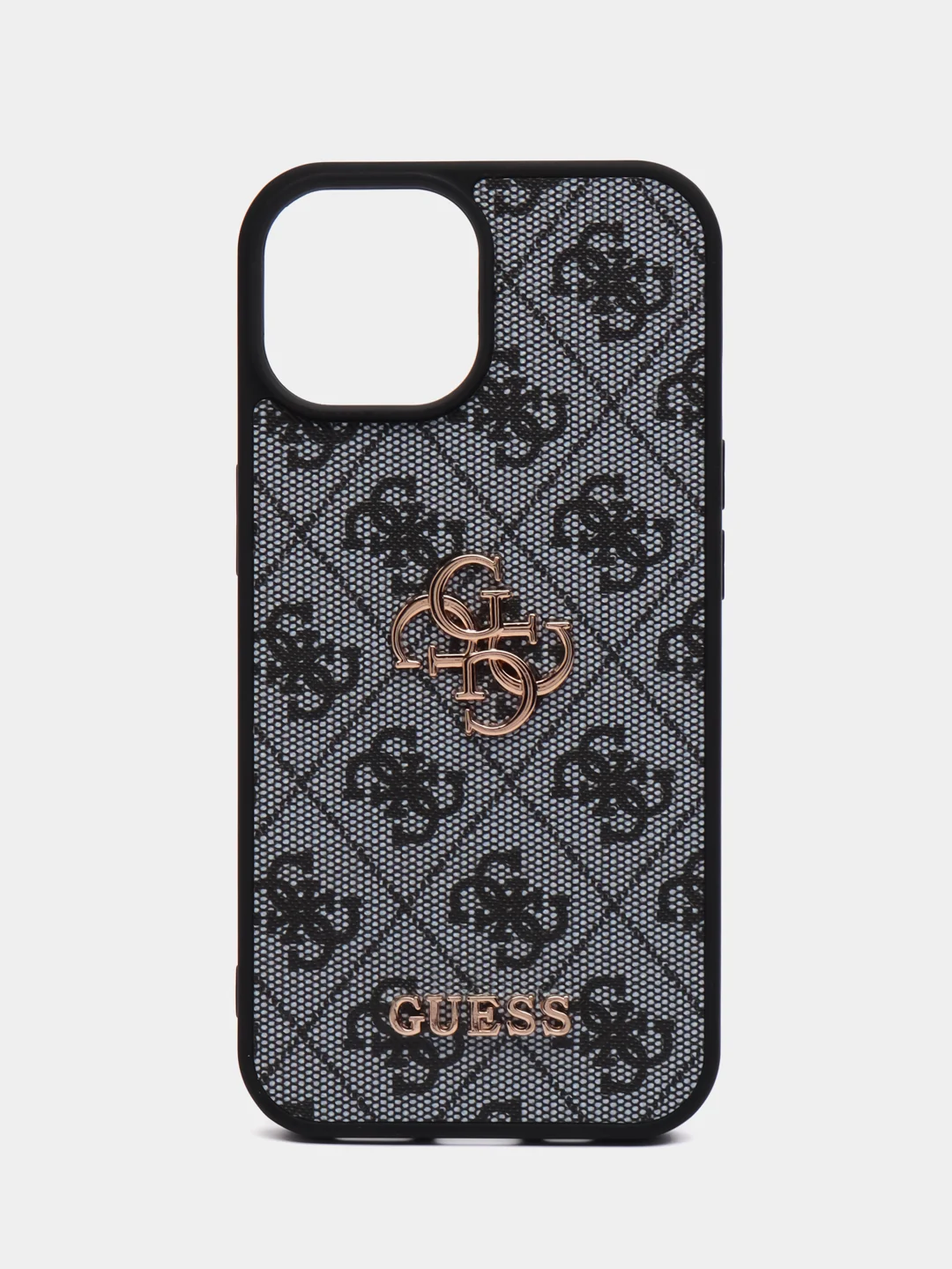 Синий чехол Guess PU leather для iPhone 15 из экокожи, синий