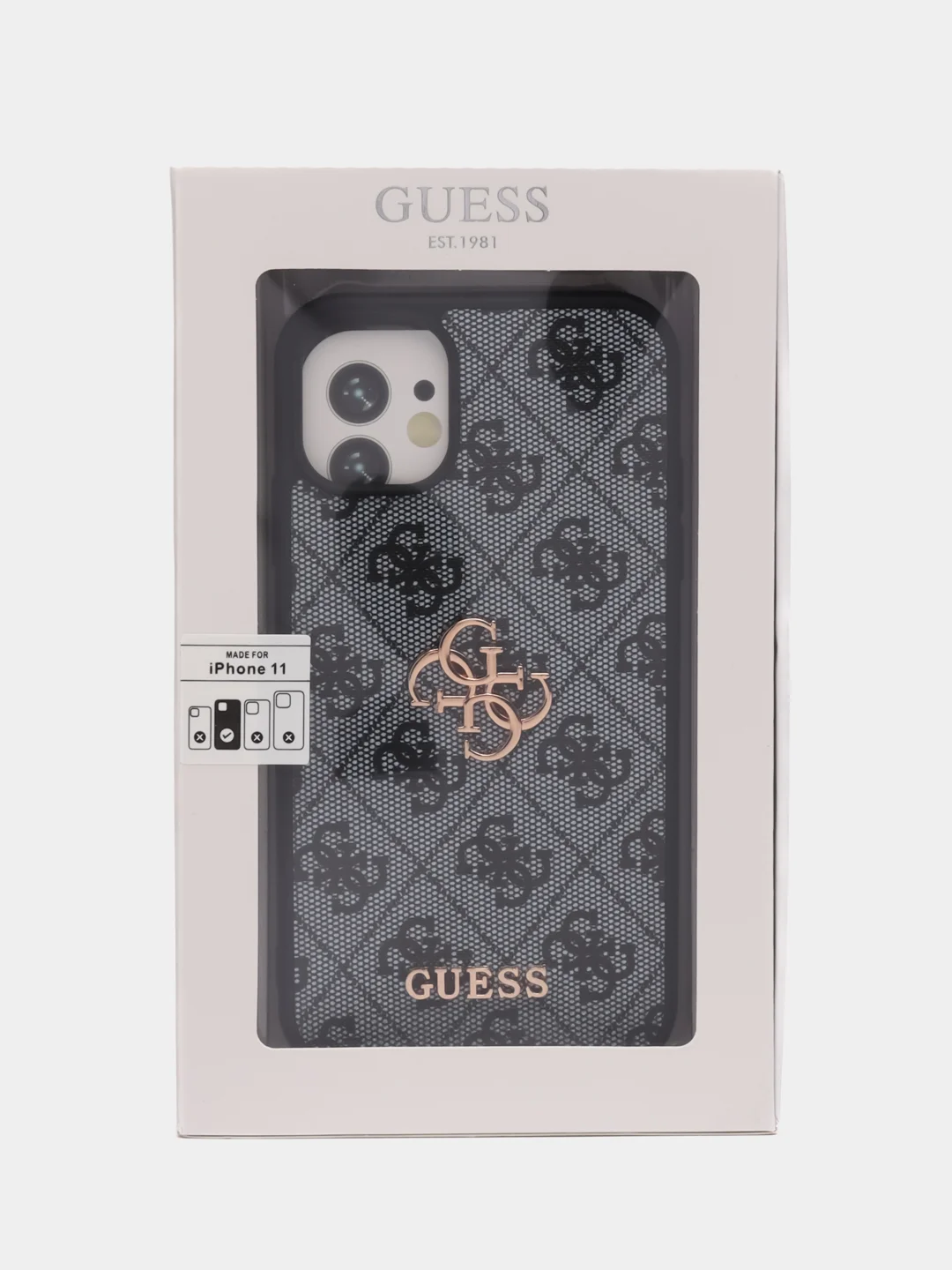 Синий чехол Guess PU leather iPhone 11 из экокожи синий
