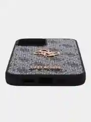 Синий чехол Guess PU leather iPhone 12 из экокожи синий