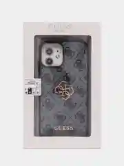 Синий чехол Guess PU leather iPhone 12 из экокожи синий