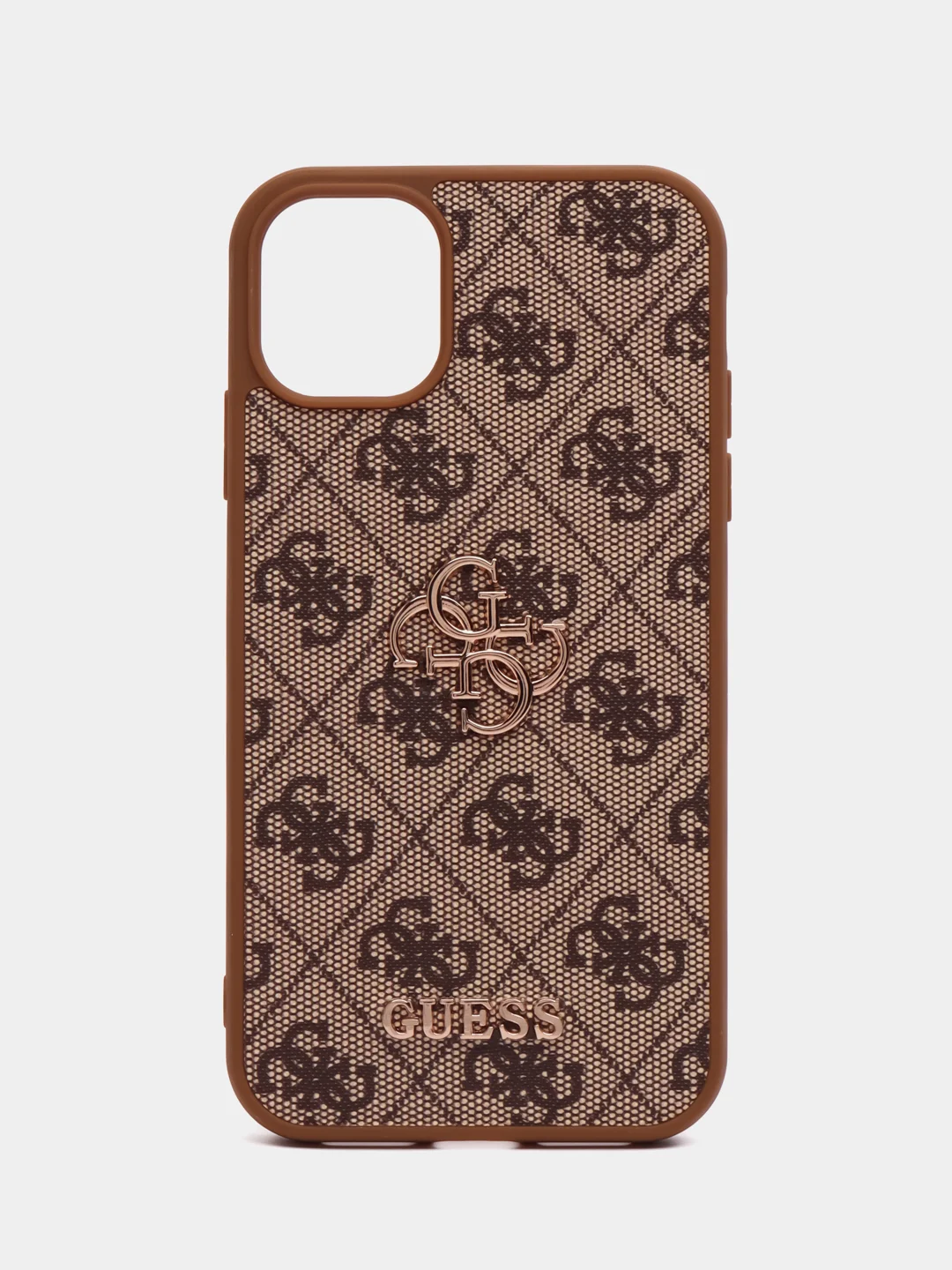 Коричневый чехол Guess PU leather iPhone 11 из экокожи коричневый