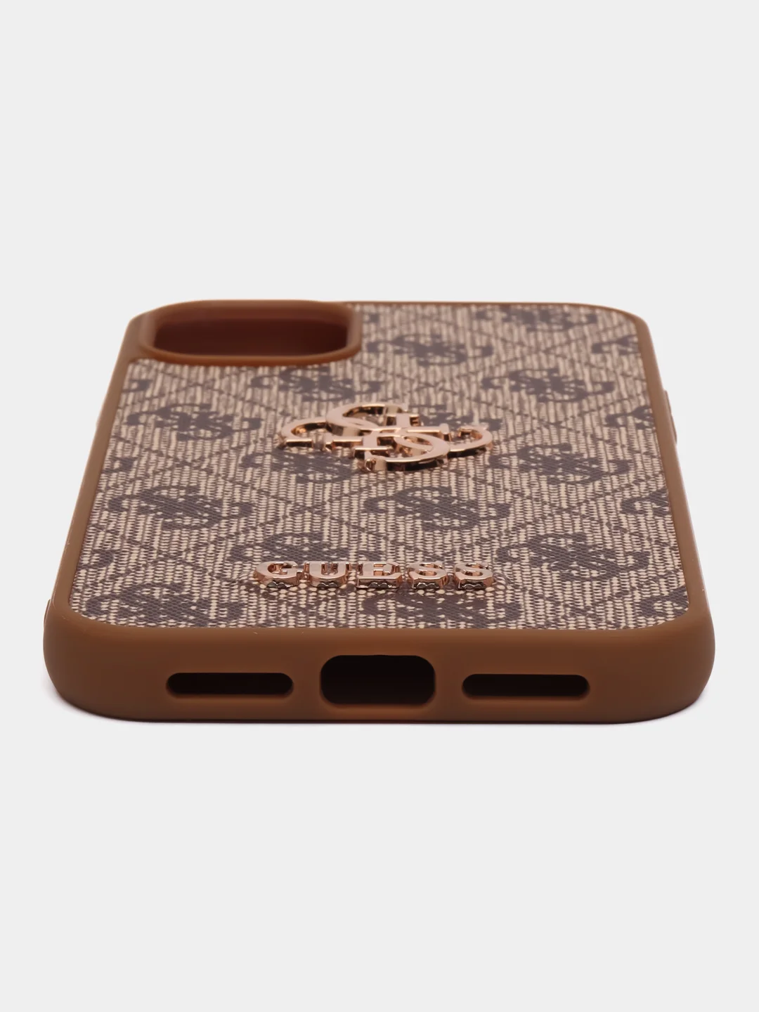 Коричневый чехол Guess PU leather iPhone 11 из экокожи коричневый