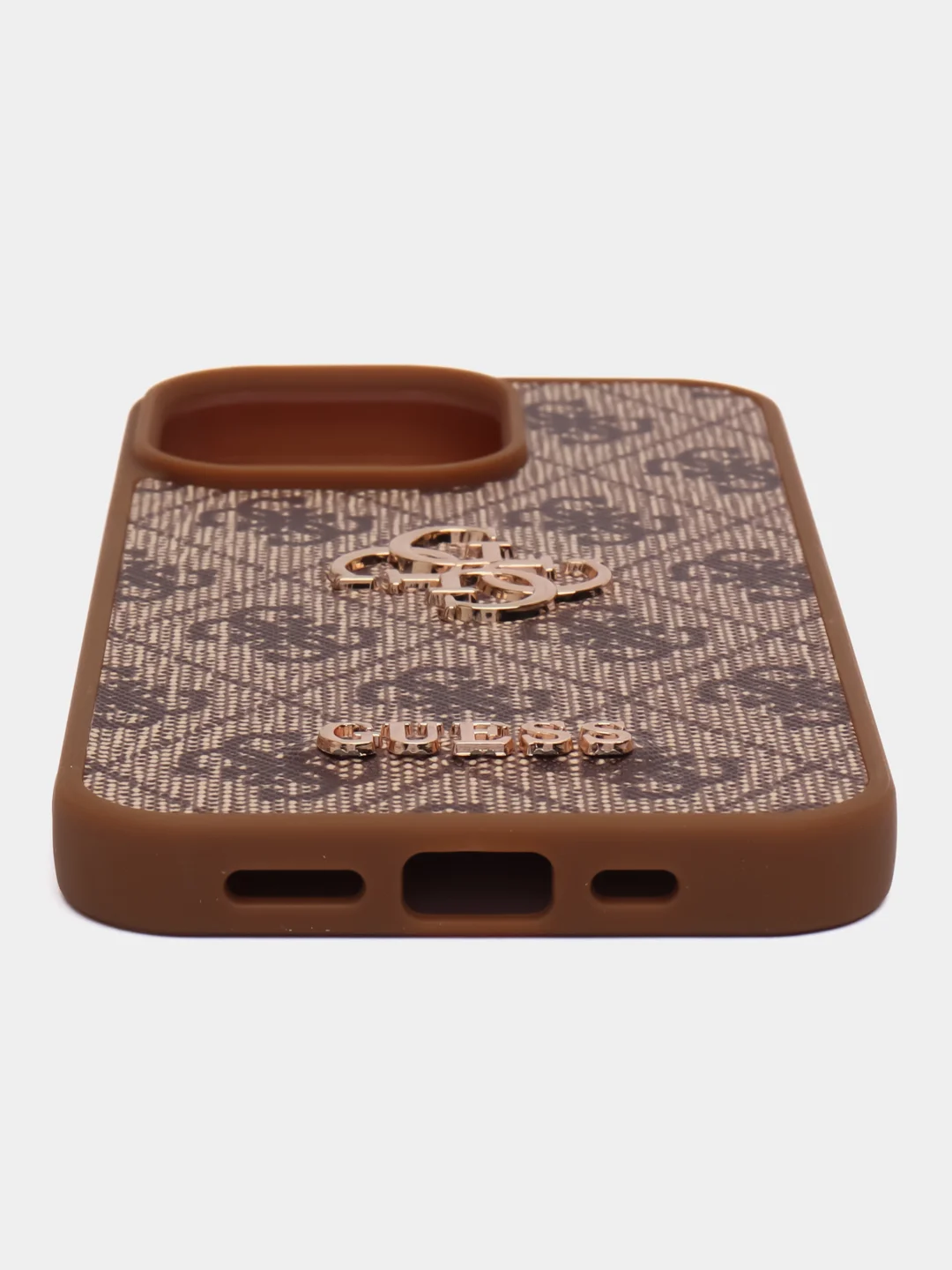 Чехол Guess PU leather для iPhone 13 Pro из экокожи, коричневый