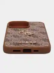 Чехол Guess PU leather для iPhone 13 Pro из экокожи, коричневый