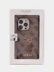 Чехол Guess PU leather для iPhone 13 Pro из экокожи, коричневый