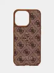 Чехол Guess PU leather для iPhone 13 Pro из экокожи, коричневый
