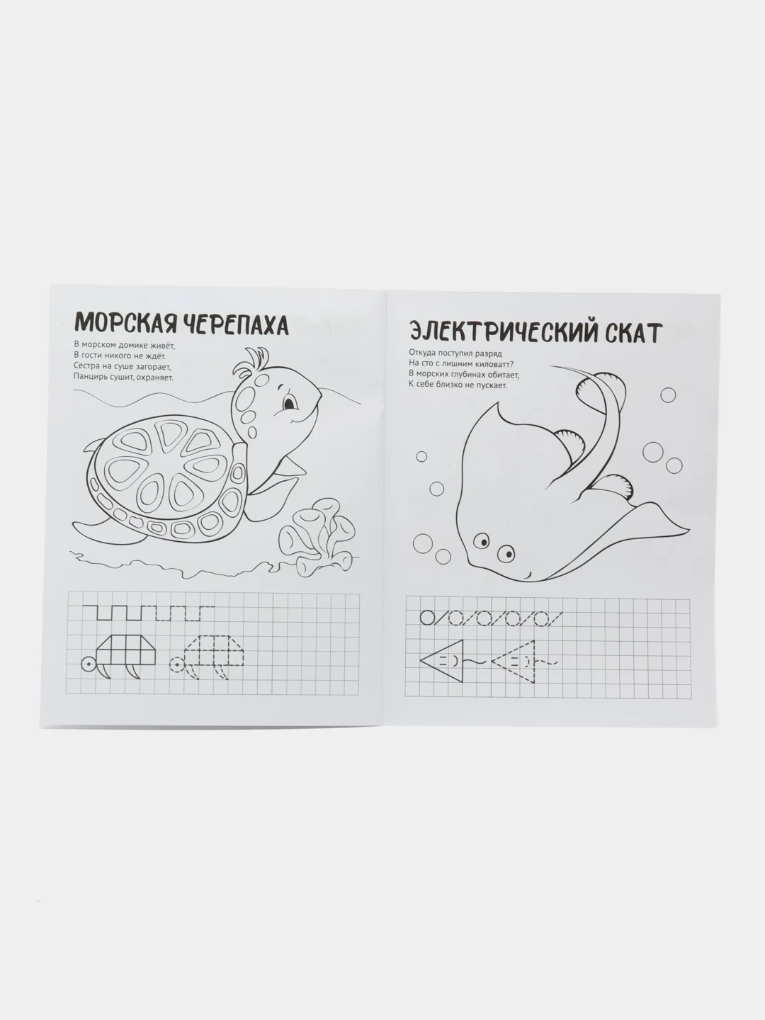 Готовим руку к письму. Раскраска с прописями. Морские обитатели