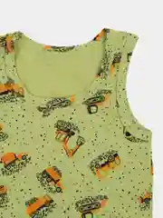 Зелёный хаки комплект нижнего белья для мальчика (майка+боксеры) с принтом от 2 до 7 лет