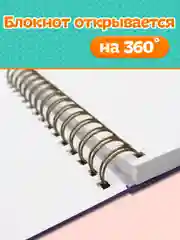 Розовый блокнот для зарисовок скетчбук 64 листа А5 на кольцах MyArt "Аниме". Проф-Пресс