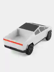 Белый радиоуправляемая машинка Cybertruck Tesla, на пульте управления 1:18 (кибертрак, тесла)