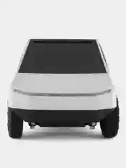 Белый радиоуправляемая машинка Cybertruck Tesla, на пульте управления 1:18 (кибертрак, тесла)