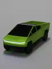 Салатовый радиоуправляемая машинка Cybertruck Tesla, на пульте управления 1:18 (кибертрак, тесла)