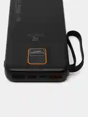 Черный внешний аккумулятор Power Bank с быстрой зарядкой