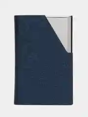 Синий картхолдер "Magnetic Card Holder" из стали для пластиковых карт и визиток