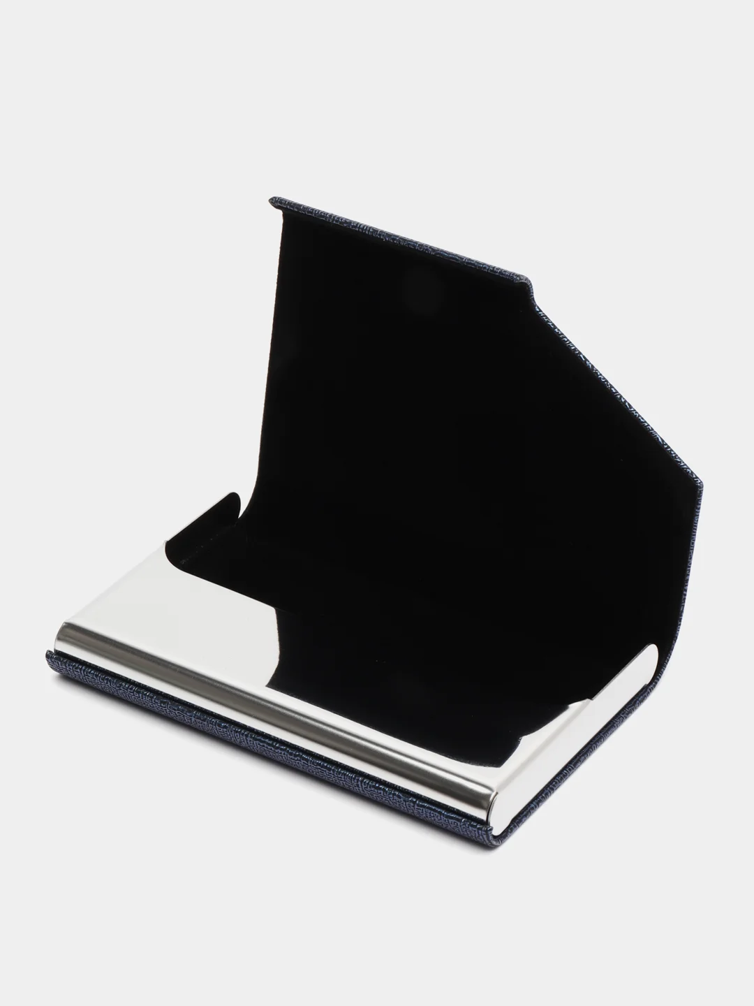 Синий картхолдер "Magnetic Card Holder" из стали для пластиковых карт и визиток