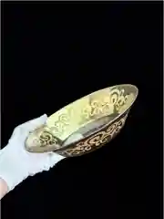 Тарелки глубокие, подарочный набор 6 шт., 22 см, золото PROMSIZ коллекция Камея