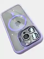 Лавандовый чехол с подставкой и защитой камер для iPhone Айфон 11, 12, 13, 14, 15, Pro, Pro Max, Plus