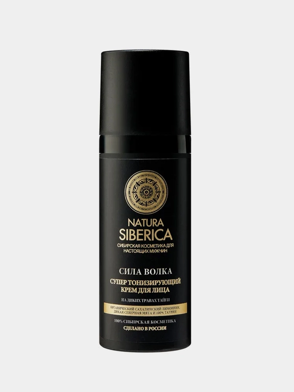 Супер тонизирующий крем для лица Natura Siberica MEN "Сила волка", 50 мл