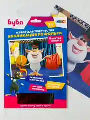 Набор для творчества аппликация из фольги буба без клея и ножниц поделка