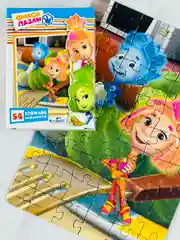 Мозаика пазл головоломка мини фиксики фикси 54 элемента симка игрек нолик
