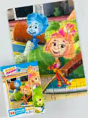 Мозаика пазл головоломка мини фиксики фикси 54 элемента симка игрек нолик