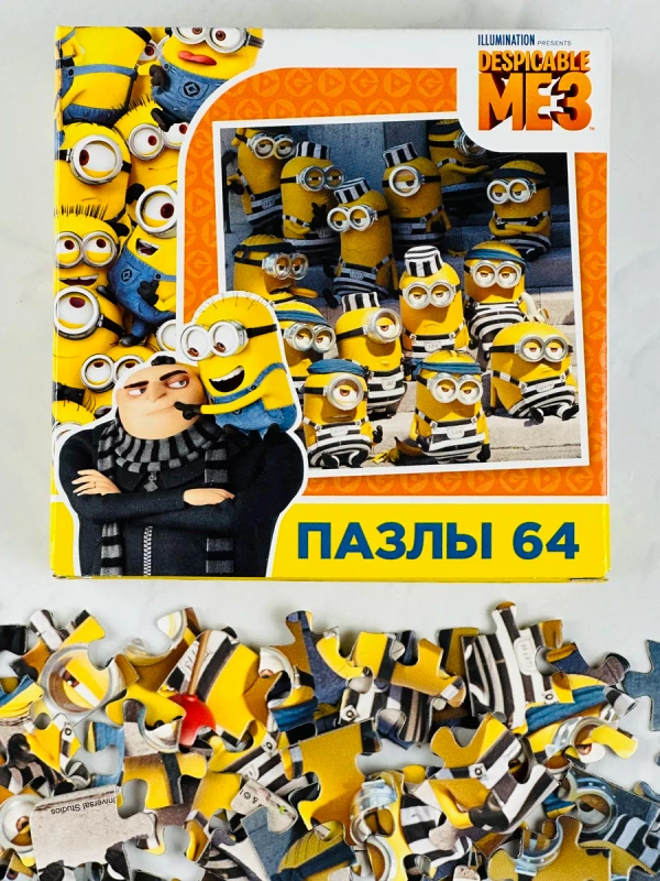 Мозаика пазл гадкий я мультфильм 64 элемента миньоны из мультика