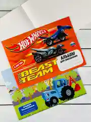 Альбом Синий трактор Хот Вилс Hot Wheels гоночная машина