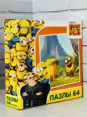 Картонный пазл мозаика гадкий я мультфильм 64 элемента миньоны