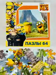 Картонный пазл мозаика гадкий я мультфильм 64 элемента миньоны