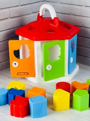 Логическая игрушка домик Полесье вкладыш развитие моторики