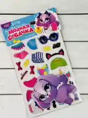 Магнитный набор для девочки Одень куклу щенок одевашки