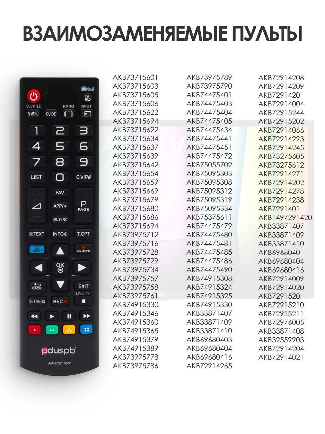 Универсальный пульт LG Smart TV для всех телевизоров Лджи Смарт ТВ / LCD, LED TV