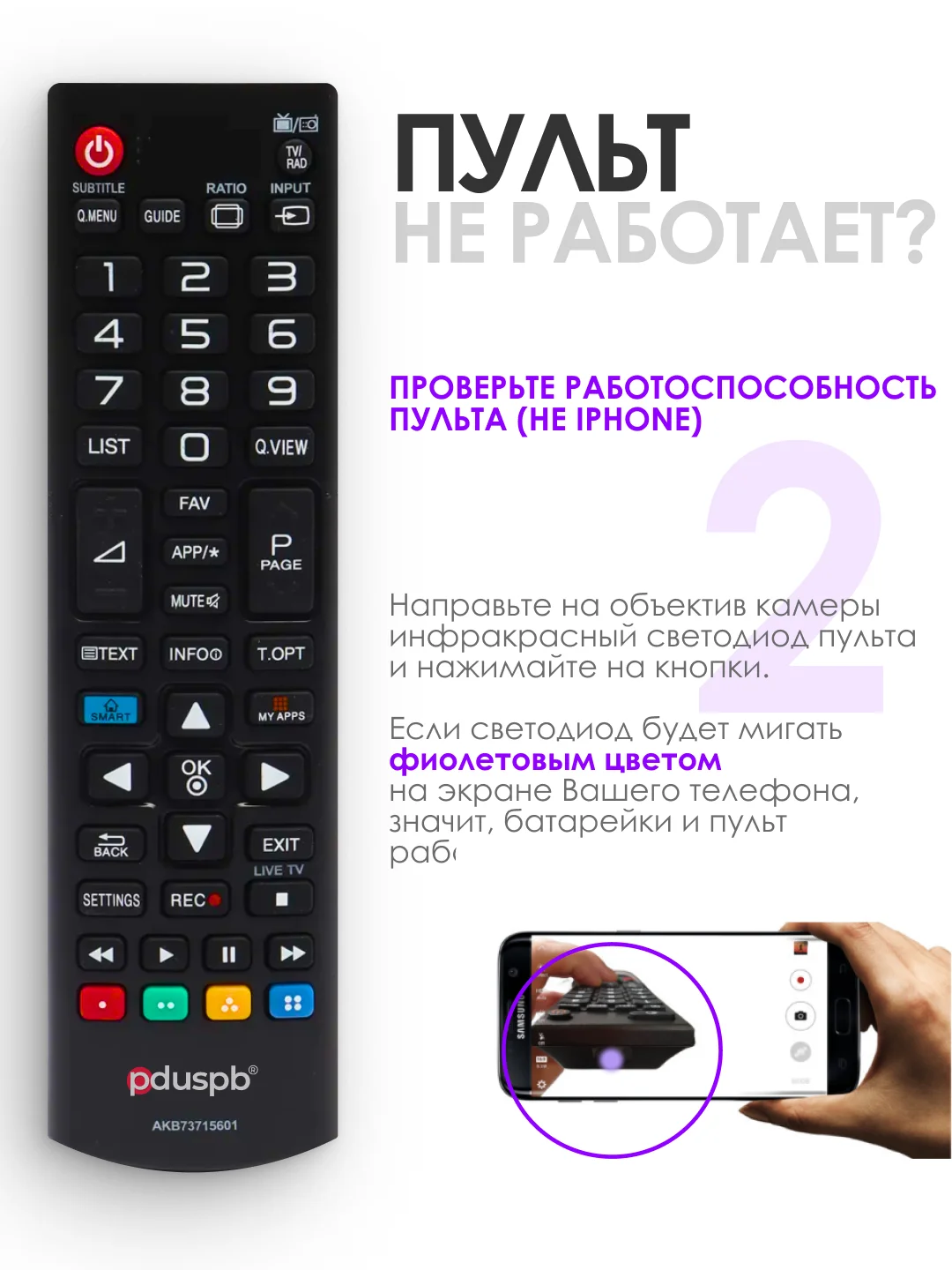 Универсальный пульт LG Smart TV для всех телевизоров Лджи Смарт ТВ / LCD, LED TV