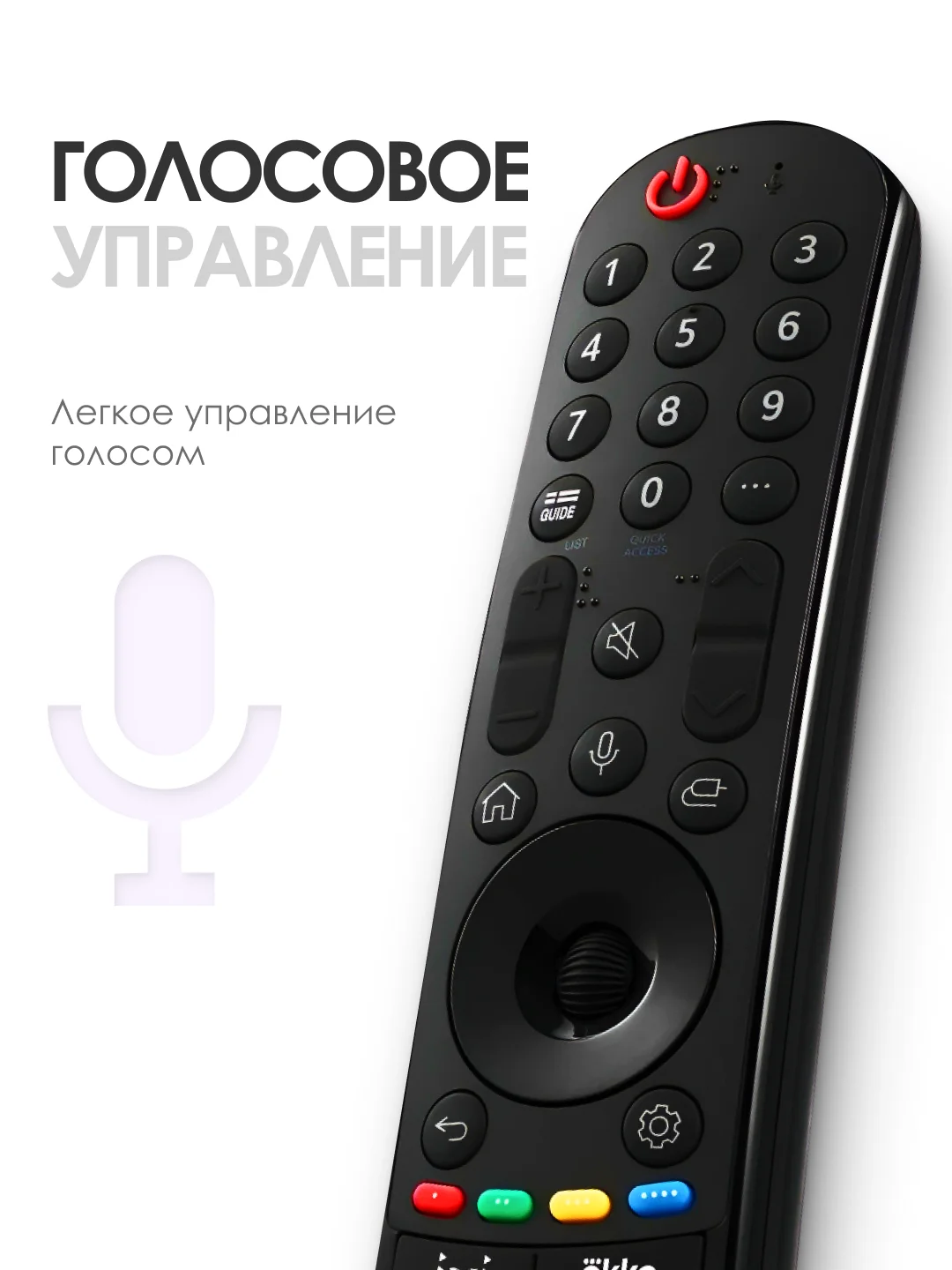 Голосовой пульт LG MR22GA Magic Remote Smart TV с Ivi Окко, Кинопоиск, Яндекс Алиса