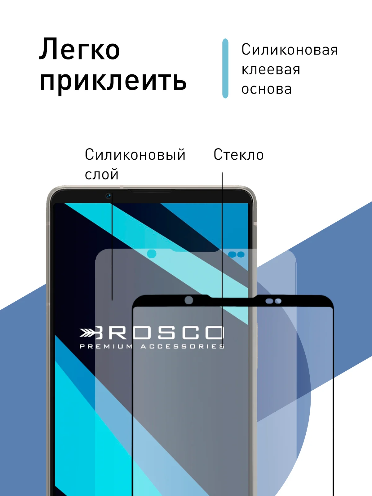 Прозрачный стекло для Sony Xperia 1 VI, mark 6 защитное ROSCO прозрачное олеофобное покрытие с рамкой