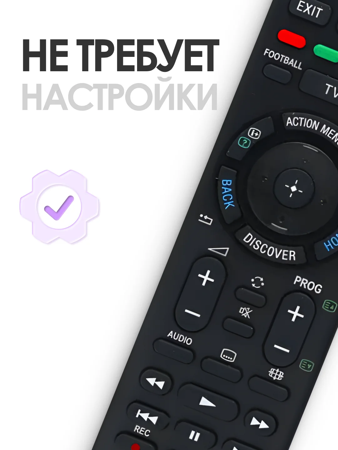 Универсальный пульт ду Sony Smart TV для любого телевизора Сони Смарт ТВ / RMT-TX100E