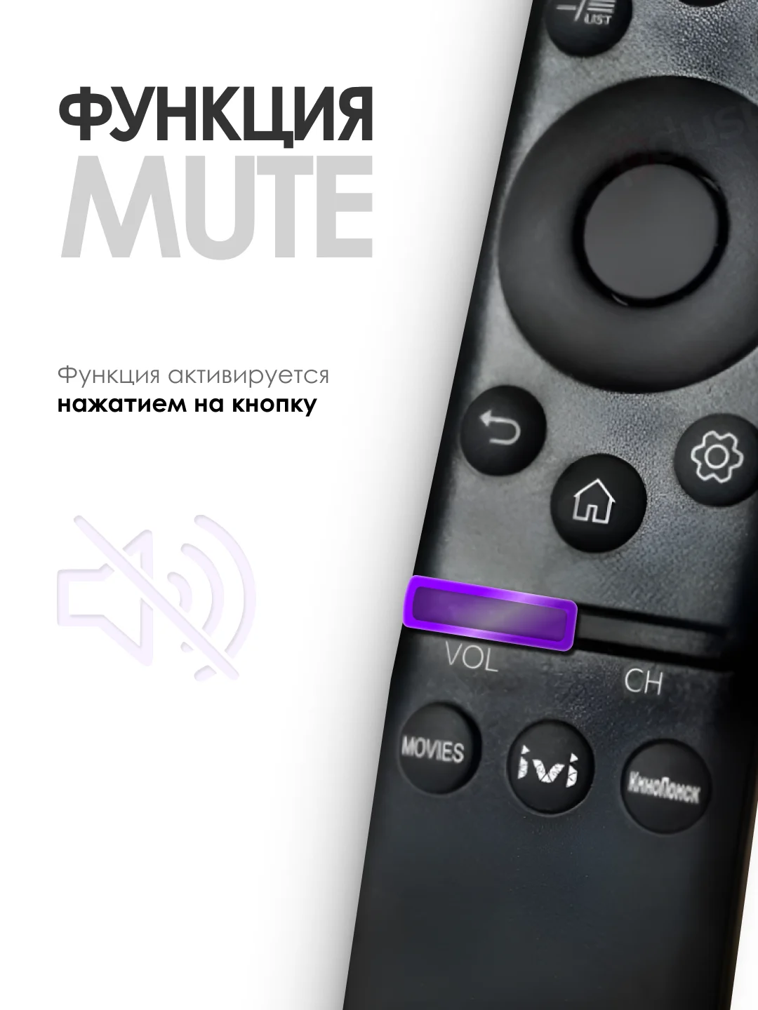 Универсальный пульт для любого телевизора LG Smart TV, функции Кинопоиск, IVI, Movies