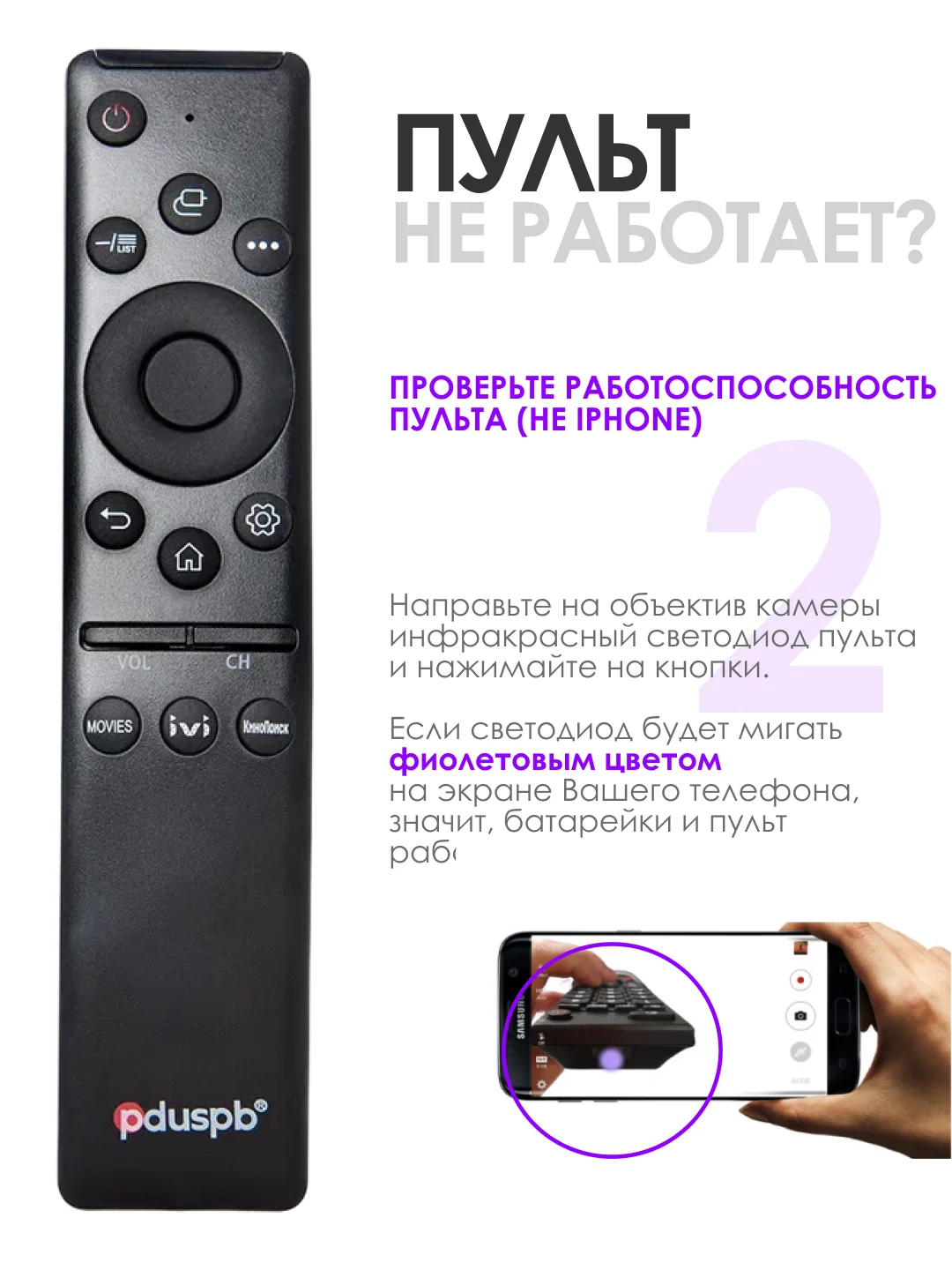 Универсальный пульт для любого телевизора LG Smart TV, функции Кинопоиск, IVI, Movies