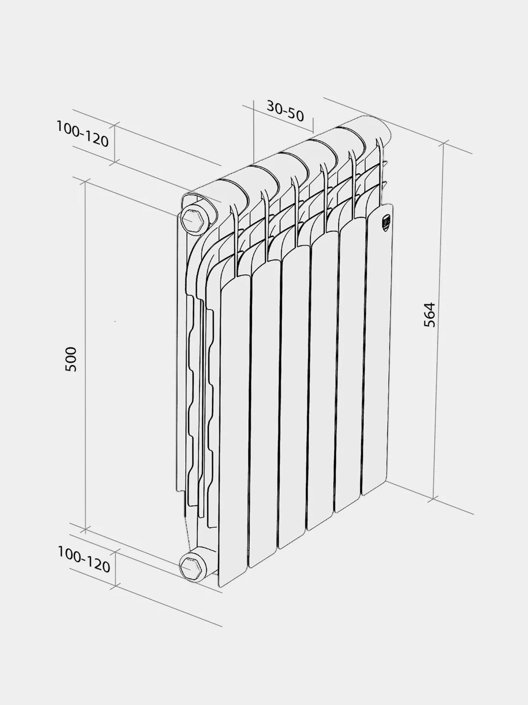 Радиатор Royal Thermo Revolution Bimetall 500 2.0, 4 секции