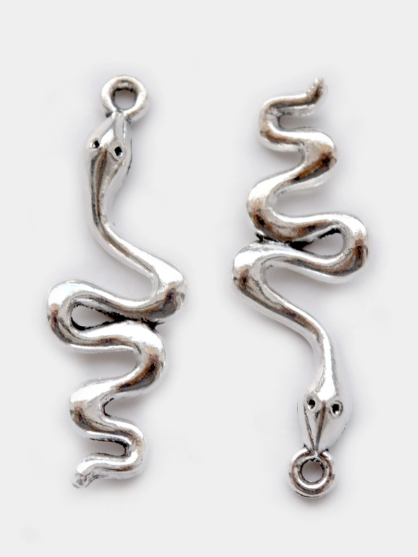 Подвески Змея", металлические, 2 шт